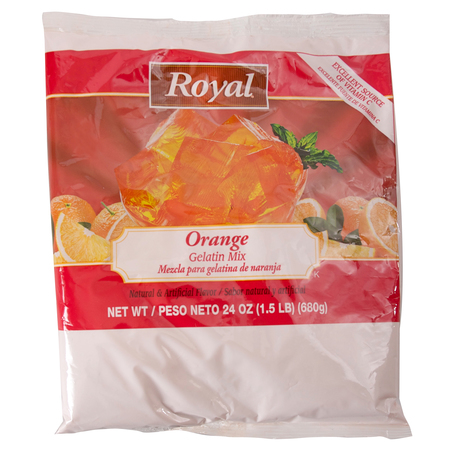ROYAL Royal Orange Gelatin Mix 24 oz., PK6 48202